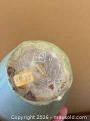 MaxSold Auction: VINTAGE ORIGINAL VAN BRIGGLE HAND THROWN POTTERY VASE TURQUOISE/GREEN - Saratoga (California, USA) SELLER MANAGED Estate Sale Online Auction - Allendale Avenue