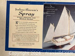 MaxSold Auction: Vintage The Laughing Whale Authentic Wooden Model of Joshua Slocums Spray Sailboat - Saratoga (California, USA) SELLER MANAGED Estate Sale Online Auction - Allendale Avenue