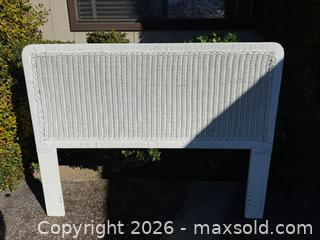 MaxSold Auction: Vintage White Wicker Headboard - Queen - Saratoga (California, USA) SELLER MANAGED Estate Sale Online Auction - Allendale Avenue