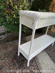 MaxSold Auction: Vintage White Wicker Table - Saratoga (California, USA) SELLER MANAGED Estate Sale Online Auction - Allendale Avenue