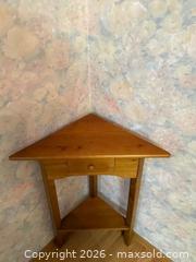 MaxSold Auction: Vintage Wooden Corner Table - Saratoga (California, USA) SELLER MANAGED Estate Sale Online Auction - Allendale Avenue