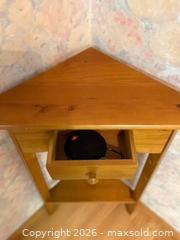 MaxSold Auction: Vintage Wooden Corner Table - Saratoga (California, USA) SELLER MANAGED Estate Sale Online Auction - Allendale Avenue