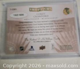MaxSold Auction: Corey Crawford Jersey Card - Kingston (Ontario, Canada) SELLER MANAGED Downsizing Online Auction - Morenz Crescent