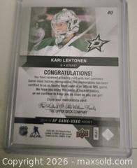 MaxSold Auction: Kari Lehtonen Jersey Card - Kingston (Ontario, Canada) SELLER MANAGED Downsizing Online Auction - Morenz Crescent