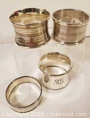MaxSold Auction: 4 Sterling Silver Napkin Rings - Aurora (Ontario, Canada) PARTNER MANAGED Downsizing Online Auction - Murray Drive