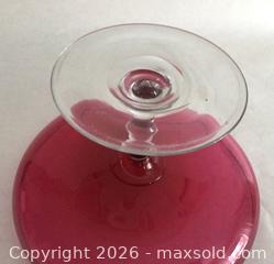 MaxSold Auction: Antique Cranberry Footed Bowl - Aurora (Ontario, Canada) PARTNER MANAGED Downsizing Online Auction - Murray Drive