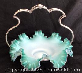 MaxSold Auction: Antique Opaline Bride’s Basket  - Aurora (Ontario, Canada) PARTNER MANAGED Downsizing Online Auction - Murray Drive