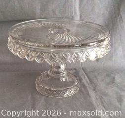 MaxSold Auction: Antique Pressed Glass Cake Stand - Aurora (Ontario, Canada) PARTNER MANAGED Downsizing Online Auction - Murray Drive