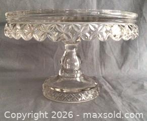 MaxSold Auction: Antique Pressed Glass Cake Stand - Aurora (Ontario, Canada) PARTNER MANAGED Downsizing Online Auction - Murray Drive