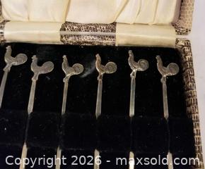 MaxSold Auction: Boxed Set Antique Silver Cocktail Picks - Aurora (Ontario, Canada) PARTNER MANAGED Downsizing Online Auction - Murray Drive