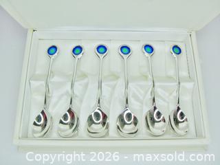 MaxSold Auction: Boxed Set Unused Japanese Silver Plate & Glass Demitasse Spoons  - Aurora (Ontario, Canada) PARTNER MANAGED Downsizing Online Auction - Murray Drive