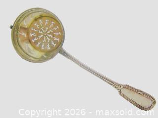 MaxSold Auction: Gilt Solid Silver Tea Strainer  - Aurora (Ontario, Canada) PARTNER MANAGED Downsizing Online Auction - Murray Drive