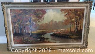 MaxSold Auction: Large Original Oil Painting by Matera - Aurora (Ontario, Canada) PARTNER MANAGED Downsizing Online Auction - Murray Drive