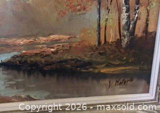 MaxSold Auction: Large Original Oil Painting by Matera - Aurora (Ontario, Canada) PARTNER MANAGED Downsizing Online Auction - Murray Drive
