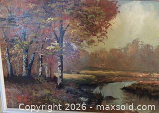 MaxSold Auction: Large Original Oil Painting by Matera - Aurora (Ontario, Canada) PARTNER MANAGED Downsizing Online Auction - Murray Drive