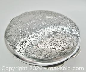 MaxSold Auction: Large Ornate Sterling Silver Compact  - Aurora (Ontario, Canada) PARTNER MANAGED Downsizing Online Auction - Murray Drive