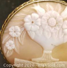 MaxSold Auction: Large Shell Carved Mourning Cameo Brooch - Aurora (Ontario, Canada) PARTNER MANAGED Downsizing Online Auction - Murray Drive