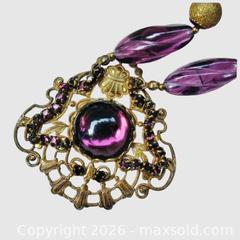 MaxSold Auction: Signed Miriam Haskell Amethyst Glass Necklace - Aurora (Ontario, Canada) PARTNER MANAGED Downsizing Online Auction - Murray Drive