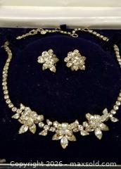 MaxSold Auction: Signed Sherman Vintage Necklace and Earring Rhinestone Set - Aurora (Ontario, Canada) PARTNER MANAGED Downsizing Online Auction - Murray Drive