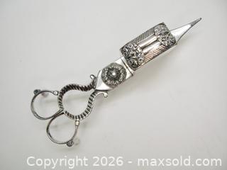 MaxSold Auction: Silver Plated Candle Snuffer/Wick Trimmer Scissors  - Aurora (Ontario, Canada) PARTNER MANAGED Downsizing Online Auction - Murray Drive