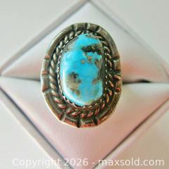 MaxSold Auction: Sterling Silver Turquoise Size 7.75 Southwestern Ring  - Aurora (Ontario, Canada) PARTNER MANAGED Downsizing Online Auction - Murray Drive