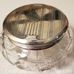 MaxSold Auction: Sterling Topped Crystal Dresser Jar - Aurora (Ontario, Canada) PARTNER MANAGED Downsizing Online Auction - Murray Drive