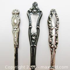 MaxSold Auction: Three Antique Sterling Silver Buttonhooks  - Aurora (Ontario, Canada) PARTNER MANAGED Downsizing Online Auction - Murray Drive