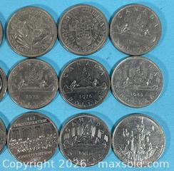 MaxSold Auction: Canada 1 Dollar Coins - 15 Mixed Dates 1960s–1980s - Lincoln (Ontario, Canada) SELLER MANAGED Downsizing Online Auction - Bartlett Road - Beamsville (STORAGE)