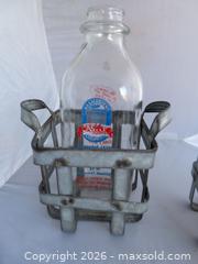 MaxSold Auction: 2 Local Milk Bottles with holders - San Bruno (California, USA) SELLER MANAGED Downsizing Online Auction - 2nd Avenue