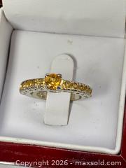 MaxSold Auction: .925 STERLING SILVER RING!! GENUINE CITRINE GEMSTONES! - Toronto (Ontario, Canada) SELLER MANAGED Downsizing Online Auction -  Queen Street East