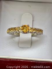 MaxSold Auction: .925 STERLING SILVER RING!! GENUINE CITRINE GEMSTONES! - Toronto (Ontario, Canada) SELLER MANAGED Downsizing Online Auction -  Queen Street East