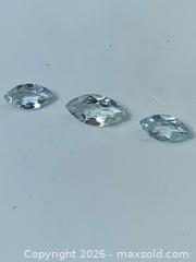 MaxSold Auction: Genuine (1.78ctw) Aquamarine PERFECT! Three-piece set Marquis Gemstones - Toronto (Ontario, Canada) SELLER MANAGED Downsizing Online Auction -  Queen Street East