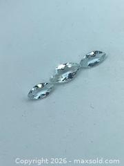 MaxSold Auction: Genuine (1.78ctw) Aquamarine PERFECT! Three-piece set Marquis Gemstones - Toronto (Ontario, Canada) SELLER MANAGED Downsizing Online Auction -  Queen Street East