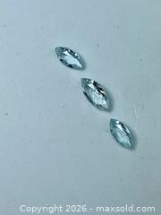 MaxSold Auction: Genuine (1.78ctw) Aquamarine PERFECT! Three-piece set Marquis Gemstones - Toronto (Ontario, Canada) SELLER MANAGED Downsizing Online Auction -  Queen Street East