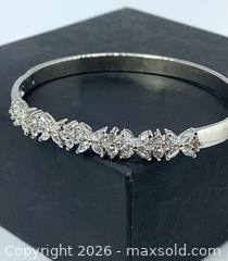 MaxSold Auction: Mixed?Cut Cubic Zirconia .925 Sterling Silver Bangle bracelet  - Toronto (Ontario, Canada) SELLER MANAGED Downsizing Online Auction -  Queen Street East