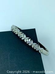 MaxSold Auction: Mixed?Cut Cubic Zirconia .925 Sterling Silver Bangle bracelet  - Toronto (Ontario, Canada) SELLER MANAGED Downsizing Online Auction -  Queen Street East