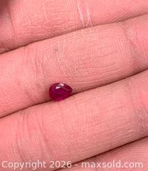 MaxSold Auction: NATURAL!!  (1.11ct) AAA PINK BLOOD OVAL RUBY PEAR SHAPED GEMSTONE - Toronto (Ontario, Canada) SELLER MANAGED Downsizing Online Auction -  Queen Street East