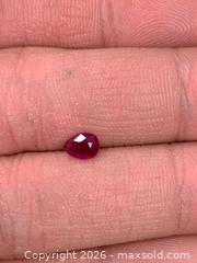 MaxSold Auction: NATURAL!!  (1.11ct) AAA PINK BLOOD OVAL RUBY PEAR SHAPED GEMSTONE - Toronto (Ontario, Canada) SELLER MANAGED Downsizing Online Auction -  Queen Street East