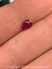 MaxSold Auction: NATURAL!!  (1.11ct) AAA PINK BLOOD OVAL RUBY PEAR SHAPED GEMSTONE - Toronto (Ontario, Canada) SELLER MANAGED Downsizing Online Auction -  Queen Street East