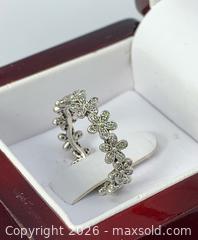MaxSold Auction: Vintage Elegance    .925 Sterling Silver Floral CZ Ring –  - Toronto (Ontario, Canada) SELLER MANAGED Downsizing Online Auction -  Queen Street East
