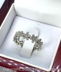 MaxSold Auction: Vintage Elegance    .925 Sterling Silver Floral CZ Ring –  - Toronto (Ontario, Canada) SELLER MANAGED Downsizing Online Auction -  Queen Street East