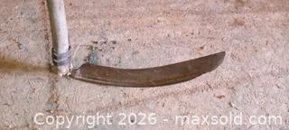 MaxSold Auction: 21 in Forged Steel Scythe with Full-Length Wooden Handle - Ottawa (Ontario, Canada) SELLER MANAGED Downsizing Online Auction - Sarsfield Road