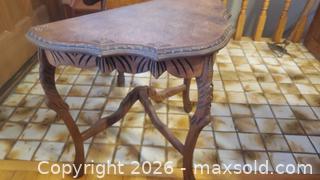 MaxSold Auction: Antique Carved All-Wood Accent Table - Ottawa (Ontario, Canada) SELLER MANAGED Downsizing Online Auction - Sarsfield Road