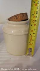 MaxSold Auction: Assorted Stoneware & Ceramic Pieces: Small Jars and Large Crock mismatched lid - Ottawa (Ontario, Canada) SELLER MANAGED Downsizing Online Auction - Sarsfield Road