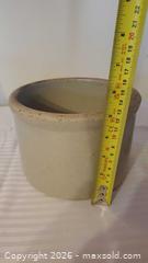 MaxSold Auction: Assorted Stoneware & Ceramic Pieces: Small Jars and Large Crock mismatched lid - Ottawa (Ontario, Canada) SELLER MANAGED Downsizing Online Auction - Sarsfield Road