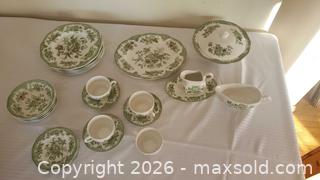 MaxSold Auction: Enoch Wedgwood Kent Dinnerware Set — Orienta Pheasant Green - Ottawa (Ontario, Canada) SELLER MANAGED Downsizing Online Auction - Sarsfield Road