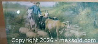MaxSold Auction: Framed Pastoral Print — Shepherd, Sheep, Cow & Horse - Ottawa (Ontario, Canada) SELLER MANAGED Downsizing Online Auction - Sarsfield Road