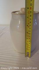 MaxSold Auction: Lidded Off-White Glazed Stoneware Jar / Crock, 20 cm - Ottawa (Ontario, Canada) SELLER MANAGED Downsizing Online Auction - Sarsfield Road