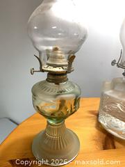 MaxSold Auction: Lot of 3 Antique/Vintage Glass Oil (Kerosene) Lamps - Ottawa (Ontario, Canada) SELLER MANAGED Downsizing Online Auction - Sarsfield Road