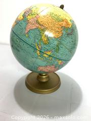 MaxSold Auction: Mid-Century French-Labeled 10 in Tabletop Globe on Brass Stand - Ottawa (Ontario, Canada) SELLER MANAGED Downsizing Online Auction - Sarsfield Road